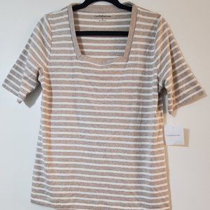 Croft & Barrow Women's Striped Boat Neck Top